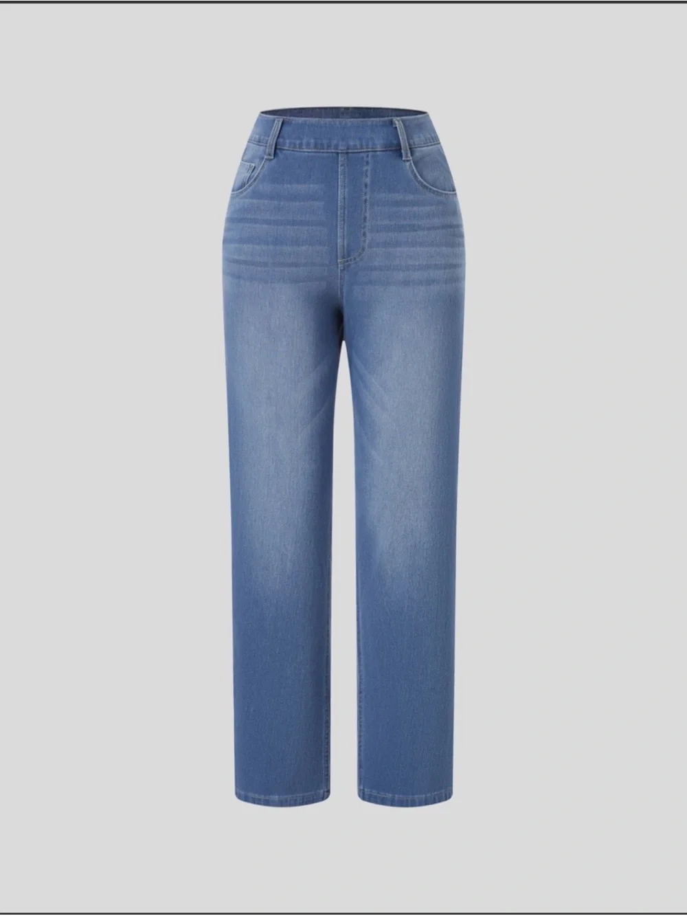 HALARA Light Blue Straight Leg Jeans for Women